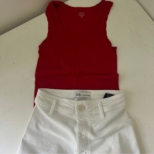 ZARA Jeans Size 2 & Gap Tank Top XS Set